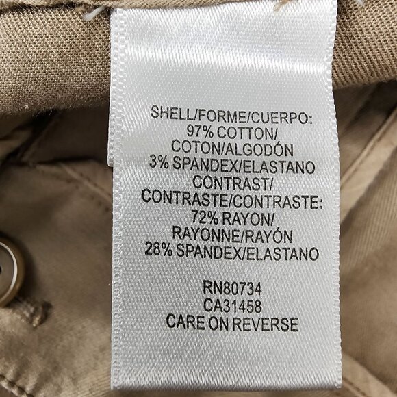 BCBGMAXAZRIA Women's‎ Size 10 Beige Flat Front Crop Baggy Pocket Dress Pants - Picture 3 of 9